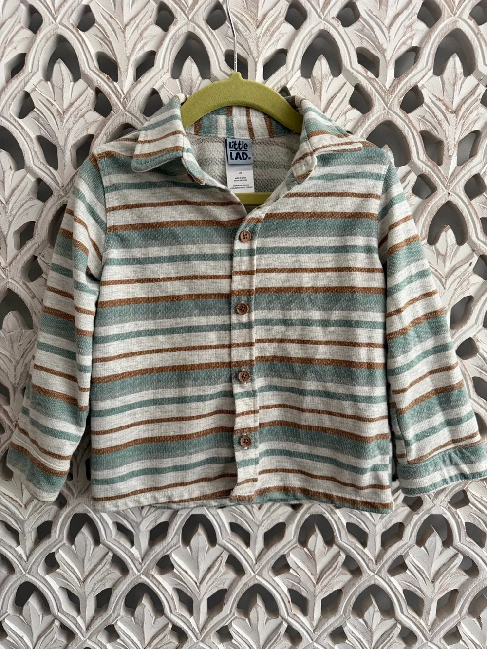 Little Lad 2T Striped Button-Down Shirt